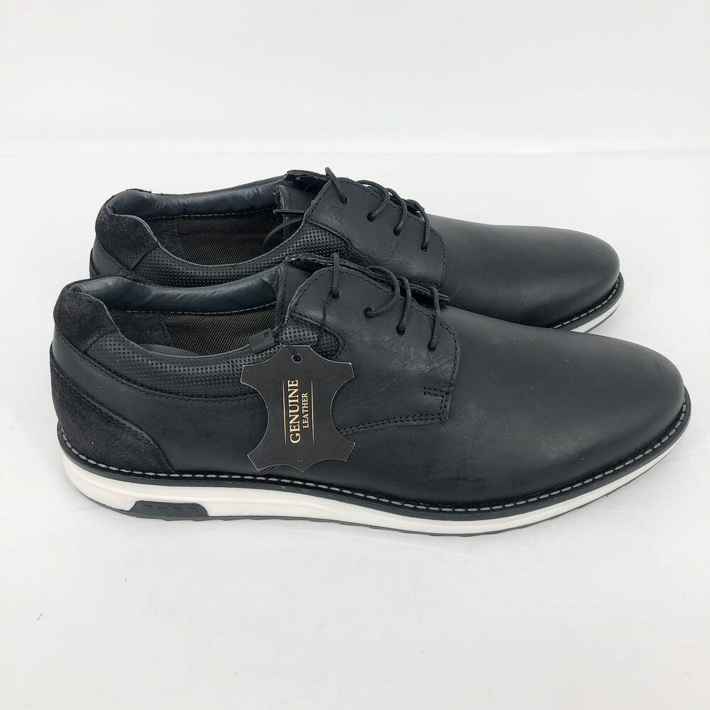 HAWKER RYE Men's Maverick Oxford Shoes Black Size 11 Leather Stitchfix NWOB